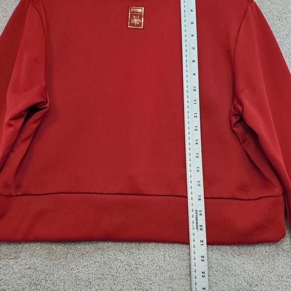 Puma X Charlotte Olympia Cropped Sweatshirt Women's Large Red Dahlia Pullover - Picture 13 of 16